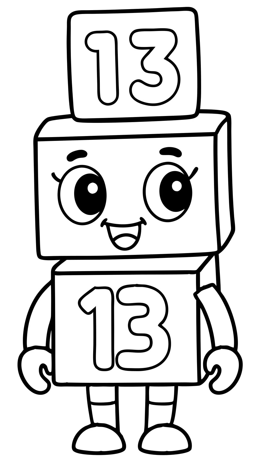 numberblocks 13 coloring pages